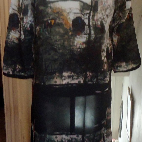 Hanhzhou Mulberry Silk Traditional Dress Art Smoke  Size L NWT's. - Picture 11 of 15